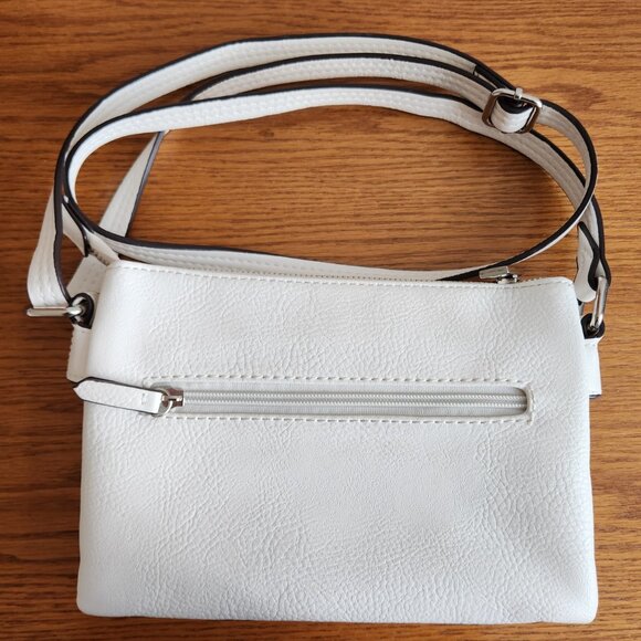 NATURALIZER 100% PU FAUX  WHITE LEATHER CROSSBODY BAG - Picture 3 of 9